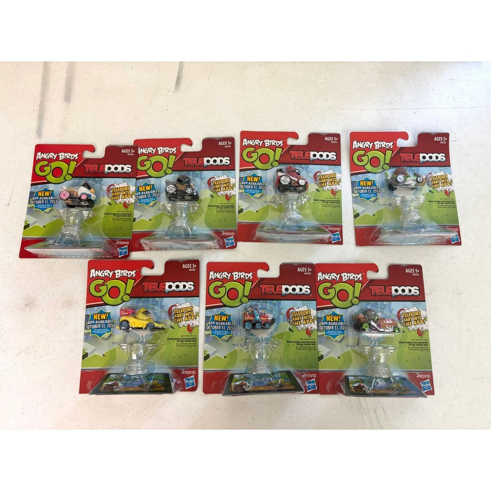 2013 Angry Birds GO Telepods Kart Racers Hasbro Sealed Lot of 7 NEW